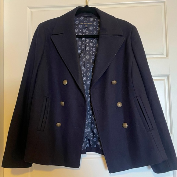 Brooks Brothers Wool Winter Pea Coat with lining- Size 12 - Picture 1 of 3